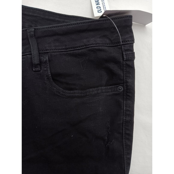 New with Tags Old Navy Rockstar Super Skinny Jeans Black Distressed Size 24 - Picture 6 of 17